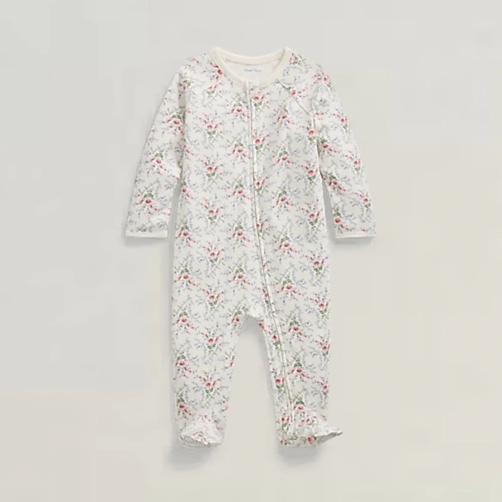 Ralph Lauren Baby Cotton Floral Footed Coverall/Onesie. Size 9M.